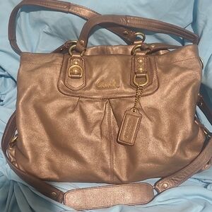 Coach Shimmering Bronze Shoulder Bag